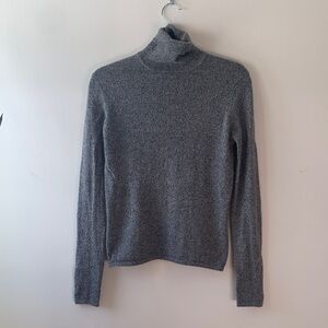 Magaschoni Heather Gray Cashmere Turtleneck Sweater